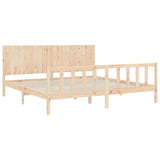 Bed Frame without Mattress 200x200 cm Solid Wood Pine 3192966