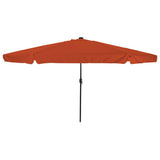 Garden Parasol Terracotta 395 x 395 x 245 cm Polyester 42003649