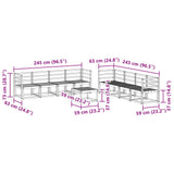 Outdoor Sofa Set 9 pcs Natural 3366167