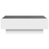 Coffee Table with LED White 90x50x30 cm Engineered Wood 847518
