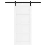 Sliding Door ORKDAL 86 x 211 cm Engineered Wood White and Black 3450232
