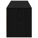 TV Cabinet with LED Black Oak 140 x 34 x 40 cm Engineered Wood 3418709