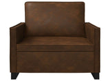Armchair Brown 70 x 81 x 82 cm Faux Suede Fabric 42040987