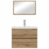 Bathroom Furniture Set 3 pcs Artisan Oak Engineered Wood 3393506