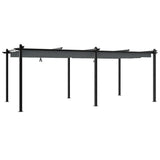 Garden Gazebo with Retractable Roof Anthracite 3x6 m Aluminium 3217062