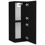 ZNTS Bathroom Furniture Set Black Engineered Wood 3071379