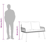 Garden Bench with Cushion Anthracite 114 x 64 x 90cm Steel 4108261