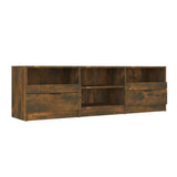 TV Cabinet Smoked Oak 150x33.5x45 cm Engineered Wood 817114