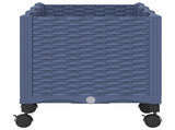 Garden Planter with Wheels Blue Grey 120 x 40 x 48 cm PP 3423048