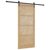Sliding Door ORKDAL Brown 93 x 211 cm Solid Pine Wood 3333824