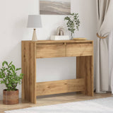 ZNTS Console Table Artisan Oak 89x41x76.5 cm Engineered Wood 856775