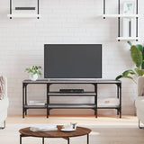 TV Cabinet Grey Sonoma 121x35x45 cm Engineered Wood&Iron 831806