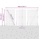 Welded Wire Fence with Concrete Base 10 x 1.5 m 3351240