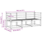 Outdoor Sofa Set 3 pcs Natural 3365922