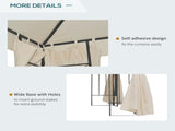 3 x 3 m Garden Gazebo Double Roof Marquee Patio Wedding Party Tent Canopy Shelter with Sidewalls, T3398P324050