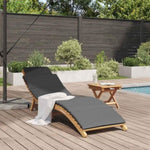 Sun Lounger Dark grey 188 x 55 x 59 cm Solid teak wood 42008390