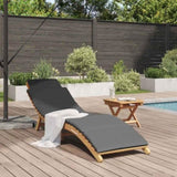 Sun Lounger Dark grey 188 x 55 x 59 cm Solid teak wood 42008390