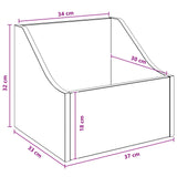LP Record Box 2 pcs Concrete Grey 37 x 33 x 32 cm 8012769