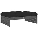 Garden Footstool Grey, Black 825767