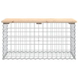 Garden Bench Gabion Design 83x44x42 cm Solid Wood Pine 834356