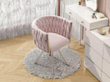 velvet dining chair, single light luxury living room bedroom swivel chair, Leisure swivel chair with N606P310250R