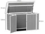 4.7 x 2.5FT Garden Shed, Double Bin Storage Shed with Lockable Doors, Outdoor Small Shed with T3398P315444