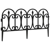 Lawn Edgings 17 pcs Black 10 m PP 318293