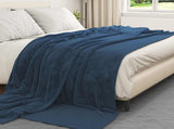 Throw Blankets 6 pcs Navy Blue 220 x 240 cm Fleece 42016807