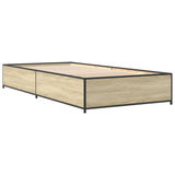 Bed Frame without Mattress Sonoma Oak 75x190 cm Small Single 845122