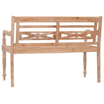 Batavia Bench 120 cm White Wash Solid Teak Wood 316035