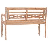 Batavia Bench 120 cm White Wash Solid Teak Wood 316035