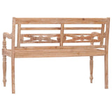 Batavia Bench 120 cm White Wash Solid Teak Wood 316035