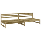 Garden Middle Sofas 2 pcs 120x80 cm Impregnated Wood Pine 825722