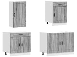 Kitchen Unit PORTO 8 pcs Grey Sonoma Engineered Wood 3438169