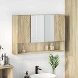 Mirror Cabinet Sonoma Oak 80 x 17 x 55 cm Engineered Wood 883356