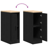 Garage Storage Cabinet Black 30x51x85 cm Solid Wood Pine 860554