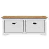 Hallway Bench BODO White and Brown 114x40x45 cm 4016870