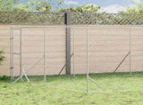 Outdoor Dog Kennel Silver 4x16x2 m Galvanised Steel 3190458
