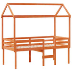 High Sleeper Bed without Mattress Wax Brown 75x190 cm Small Single Solid Wood Pine 3282143