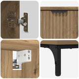 Bathroom Furniture Set 4 pcs Artisan Oak Engineered wood, Metal 3393122
