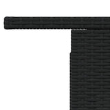 Garden Table Black 100x55x73 cm Poly Rattan and Acacia Wood 365976