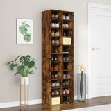 ZNTS Shoe Cabinet Smoked Oak 54x34x183 cm Engineered Wood 815300