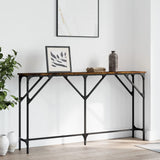 ZNTS Console Table Smoked Oak 140x23x75 cm Engineered Wood 837774