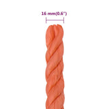 Work Rope Orange 16 mm 50 m Polypropylene 152948