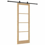 Sliding Door ORKDAL Natural and Black 83 x 232 cm 3332029