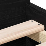 Bed Frame with Headboard Black oak 75 x 190 cm Engineered wood 3329308