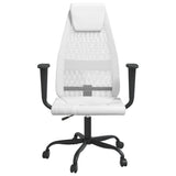 Office Chair White Mesh Fabric and Faux Leather 353025