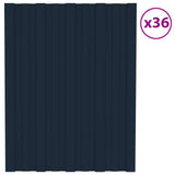Roof Panel 36 pcs Anthracite 60 x 45 cm Galvanised steel 42052358