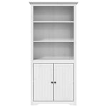 ZNTS Bookcase BODO White 80x40x172 cm Solid Wood Pine 355056