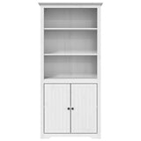 ZNTS Bookcase BODO White 80x40x172 cm Solid Wood Pine 355056